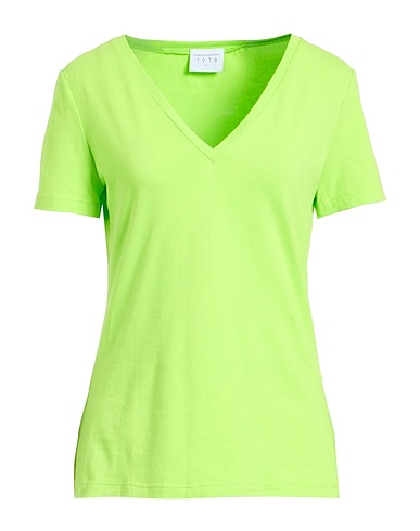 MILLENOVECENTOSETTANTOTTO Basic T-Shirt Limettengrün 95% Baumwolle, 5% Elastan