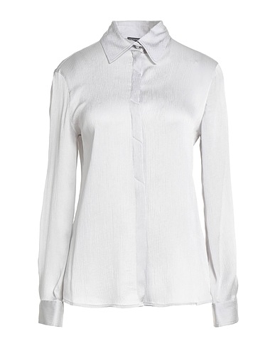 EMPORIO ARMANI Solid color shirts & blouses ICON Light grey 82% Acetate, 11% Silk, 7% Polyamide