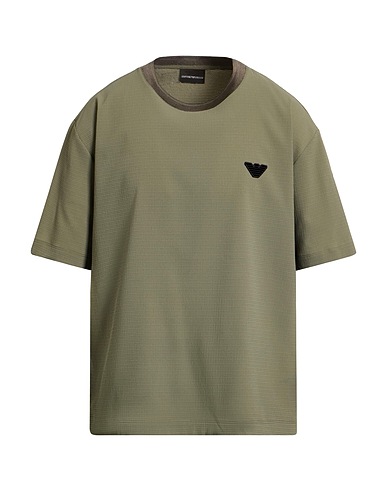EMPORIO ARMANI Basic T-shirt Khaki 96% Polyester, 4% Elastane