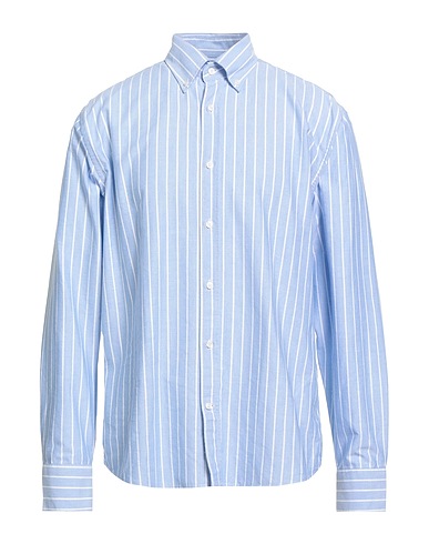 DEPERLU Striped shirt Sky blue 100% Cotton