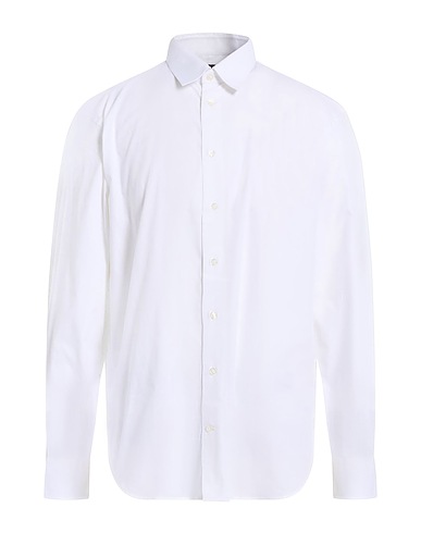 EMPORIO ARMANI Solid colour shirt White 100% Cotton