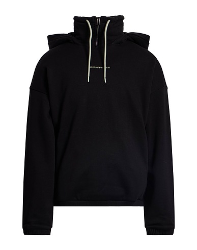 EMPORIO ARMANI Hoodie Schwarz 100% Baumwolle