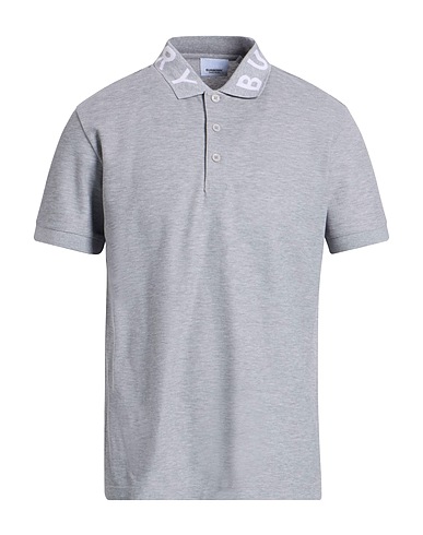 BURBERRY Polo shirt Grey 100% Cotton