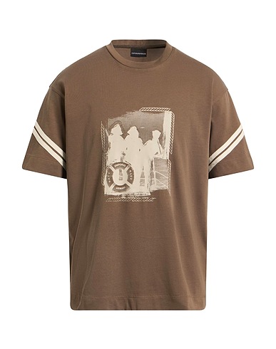 EMPORIO ARMANI T-shirt Military green 100% Cotton