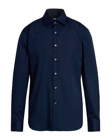 GHIRARDELLI Solid colour shirt Midnight blue 96% Cotton, 4% Elastane