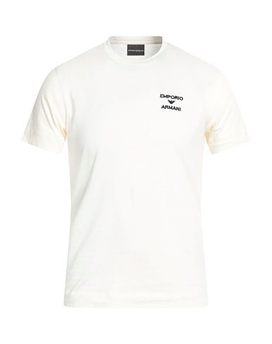 EMPORIO ARMANI T-shirt Panna 100% Cotone