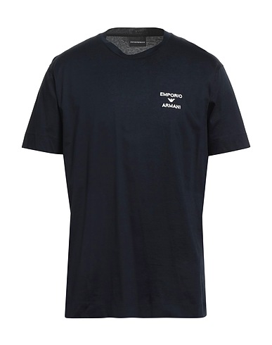 EMPORIO ARMANI Basic T-Shirt Midnight blue 100% Cotton