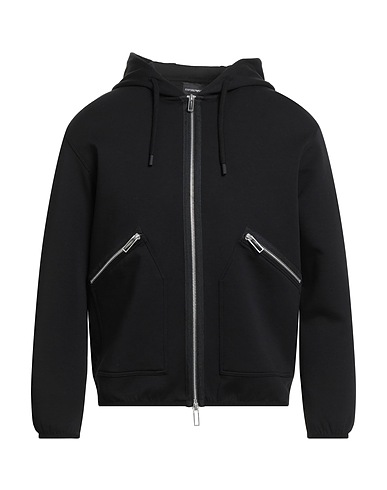 EMPORIO ARMANI Φούτερ Μαύρο 76% Βαμβάκι, 18% Πολυεστέρας, 6% Ελαστάνη