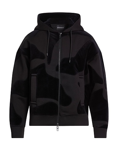 EMPORIO ARMANI Felpa Nero 100% Modal, Cotone, Poliammide