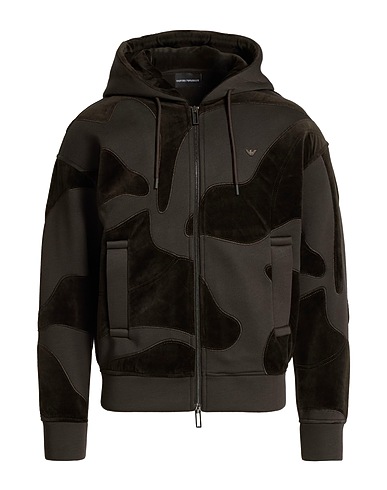 EMPORIO ARMANI Hooded sweatshirt Black 100% Modal, Cotton, Polyamide