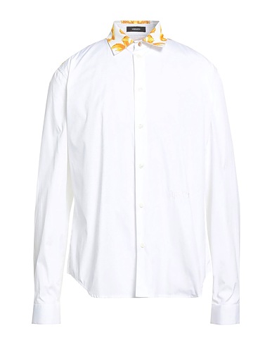 VERSACE Patterned shirt White 100% Cotton, Polyester