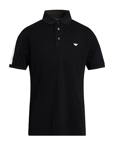 EMPORIO ARMANI Μπλουζάκι Polo Μαύρο 100% Βαμβάκι