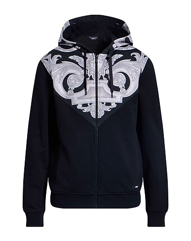 VERSACE Hooded sweatshirt Black 100% Cotton