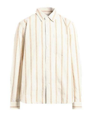 WOOD WOOD Striped shirt Beige 100% Cotton