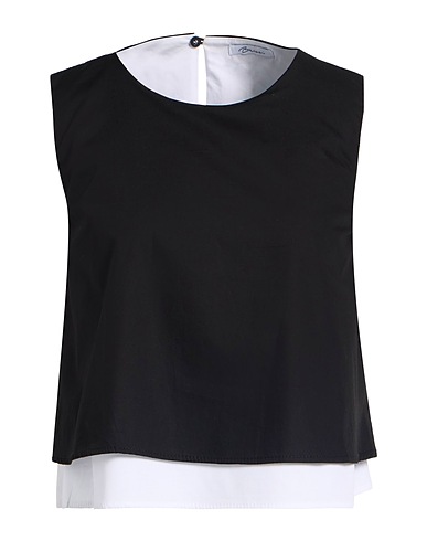 BRIZZI Топ без рукавов Чёрный 100% Хлопок