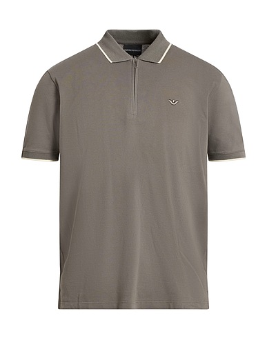 EMPORIO ARMANI Μπλουζάκι Polo Γκρι 100% Βαμβάκι