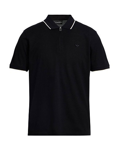 EMPORIO ARMANI Polo Nero 100% Cotone