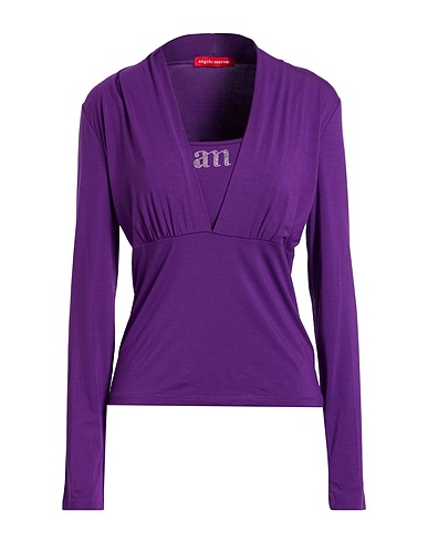 ANGELO MARANI T-shirt Μωβ 90% Βισκόζη, 10% Ελαστάνη