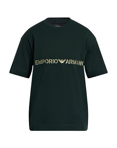 EMPORIO ARMANI T-shirt Dark green 100% Cotton