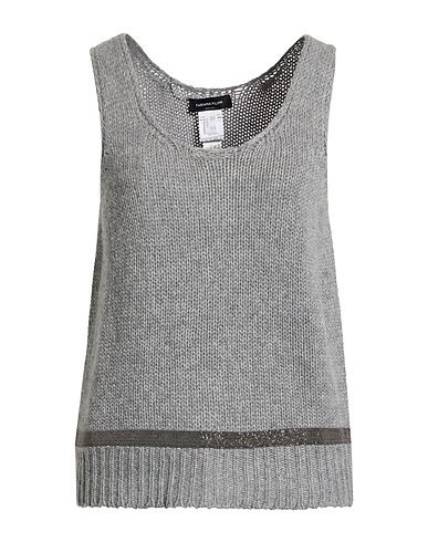 FABIANA FILIPPI Top Grey 75% Virgin Wool, 15% Silk, 10% Cashmere, Ecobrass