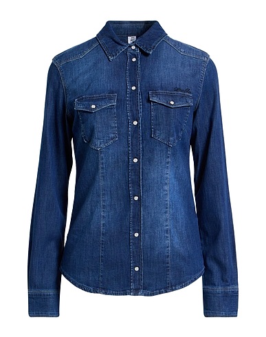 LIU •JO Denim shirt Blue 98% Cotton, 2% Elastane