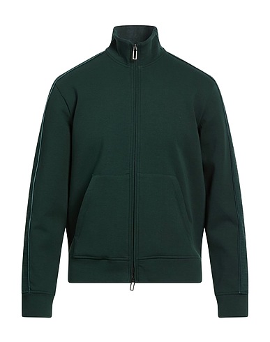EMPORIO ARMANI Sudadera Verde oscuro 76% Algodón, 18% Poliéster, 6% Elastán