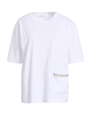 FABIANA FILIPPI T-shirt White 100% Cotton, Brass