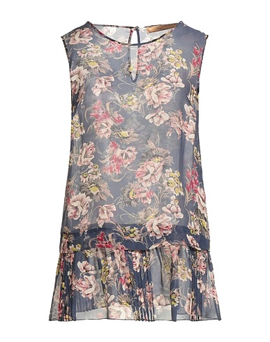 FAY Silk top Navy blue 100% Silk