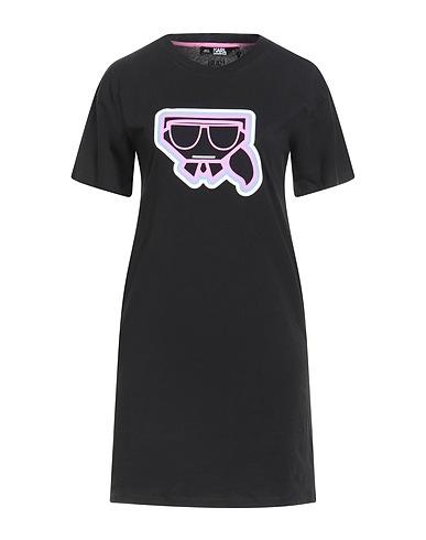 KARL LAGERFELD Short dress NERO 100% Organic cotton