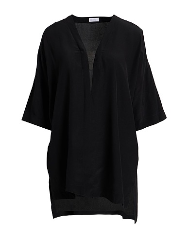 BRUNELLO CUCINELLI Silk top Black 100% Silk, Acetate, Brass