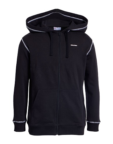 REDValentino Hooded track jacket  Black 100% Cotton