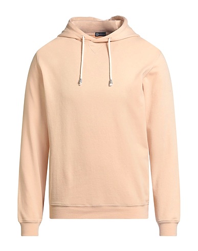 HINDUSTRIE Hooded sweatshirt Beige 98% Cotton, 2% Elastane