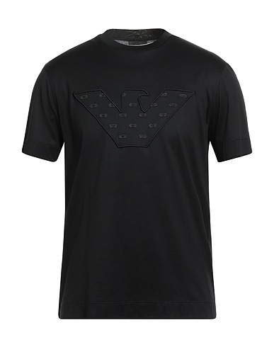 EMPORIO ARMANI T-shirt Black 70% Lyocell, 30% Cotton