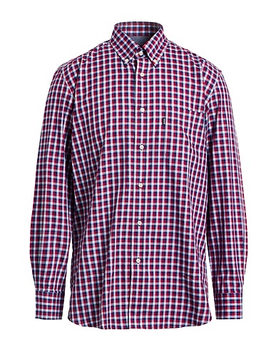 BARBOUR Checked shirt Brick red 100% Cotton