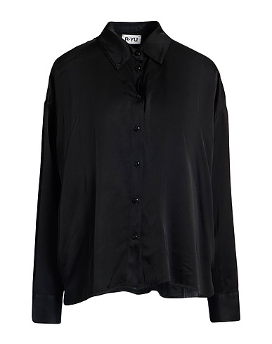 B.YU Solid colour shirts & blouses Black 100% Viscose