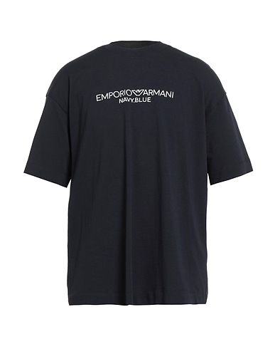 EMPORIO ARMANI 티셔츠 미드나잇 블루 100% 코튼