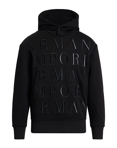 EMPORIO ARMANI Hooded sweatshirt Black 100% Cotton