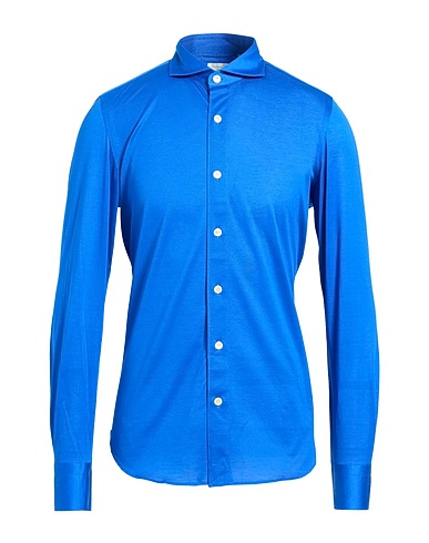 FINAMORE 1925 Camicia tinta unita Blu 100% Cotone