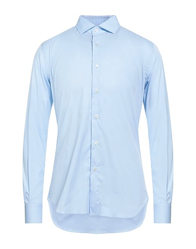 XACUS Camisa lisa Azul profundo 78% Algodón, 16% Poliamida, 6% Elastán