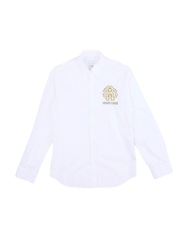ROBERTO CAVALLI Solid colour shirt White 100% Cotton