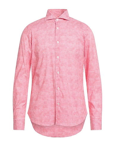FEDELI Patterned shirt 95% Cotton, 5% Elastane