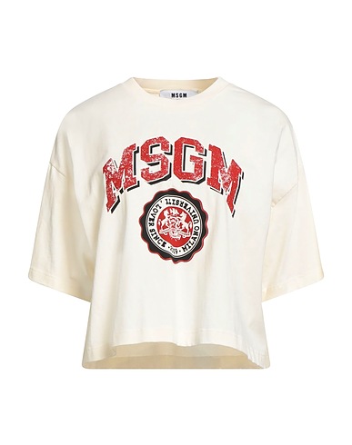 MSGM T-shirt Ivory 100% Cotton