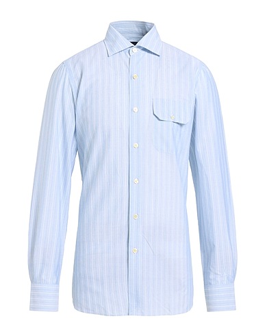 FINAMORE 1925 Striped shirt Grey 100% Cotton