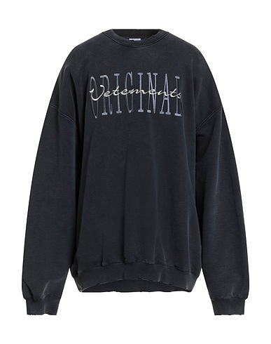 VETEMENTS Sweatshirt Braungrau 100% Baumwolle