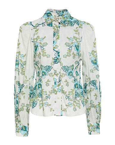 HANNAH Floral shirts & blouses Light green 100% Cotton