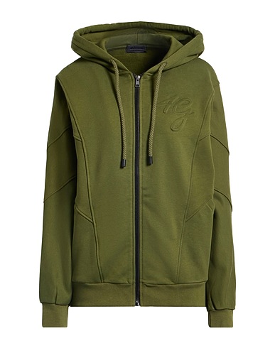 4GIVENESS Felpa Verde militare 100% Cotone