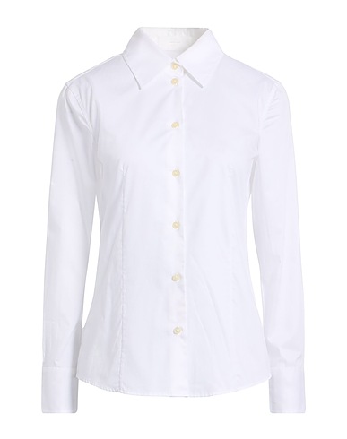 BOSS HUGO BOSS Solid colour shirts & blouses White 100% Cotton