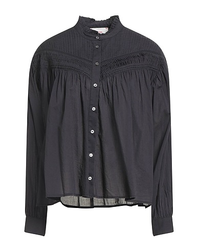 XíRENA Solid colour shirts & blouses Navy blue 100% Cotton