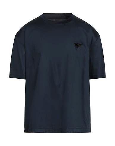 EMPORIO ARMANI T-shirt Midnight blue 100% Cotton, Viscose