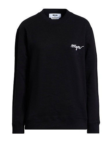 MSGM Felpa Nero 100% Cotone